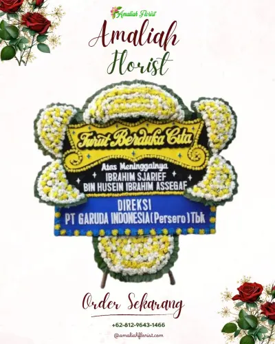 Papan Bunga Duka di Harapan Mulia